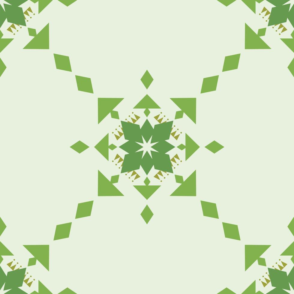 Geometric Classy Traditional Handicraft Florals Seamless Diamond Combine Arranged Detailed repeat Pattern with Green Ornament for Clothing Textiles Texture Fabrics Embroidery Silk weaves Bedding Tiles vector