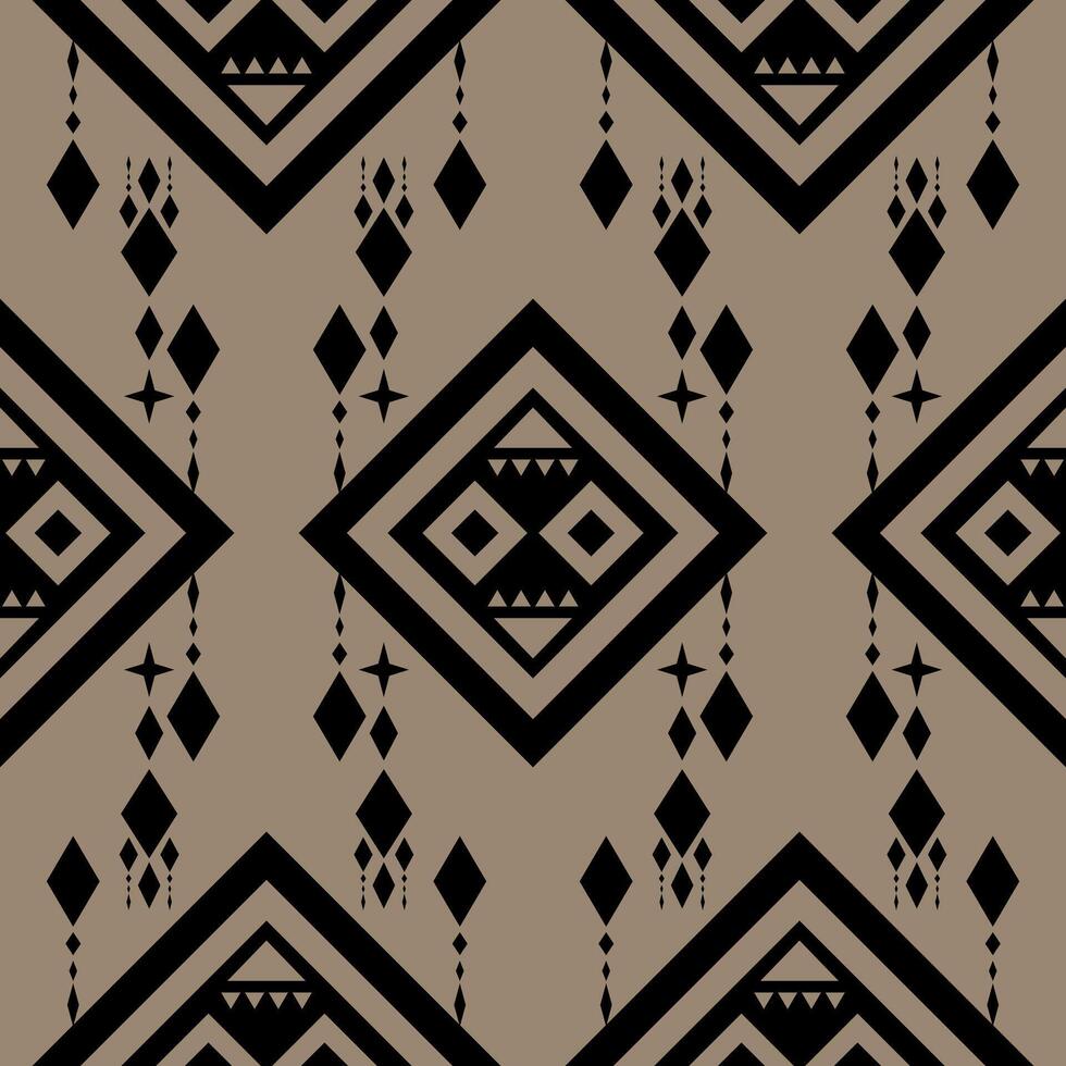 Like a Feather and Geometric Dream Catcher Tribal Minimal Style with Monotone of Black and Brown. Delicate Repeat Pattern with Diamond and Square Shape Detailed for Wallpaper Apparel Textiles Bedding vector