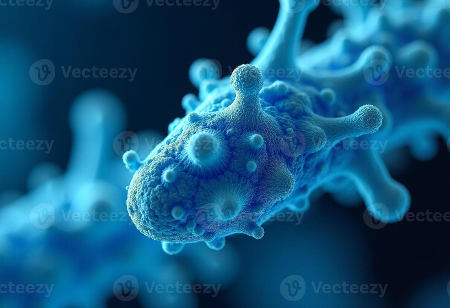 A close up of a virus photo