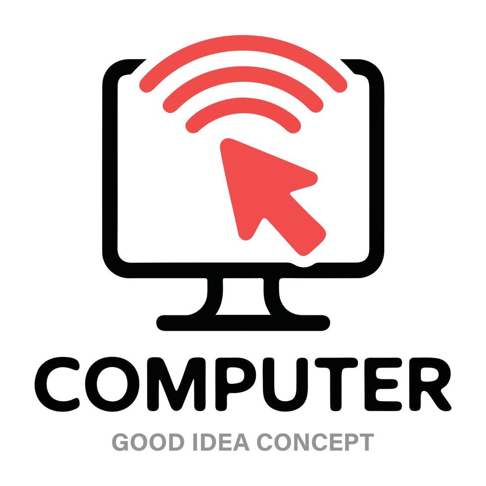 computer good idea concept illustration vector