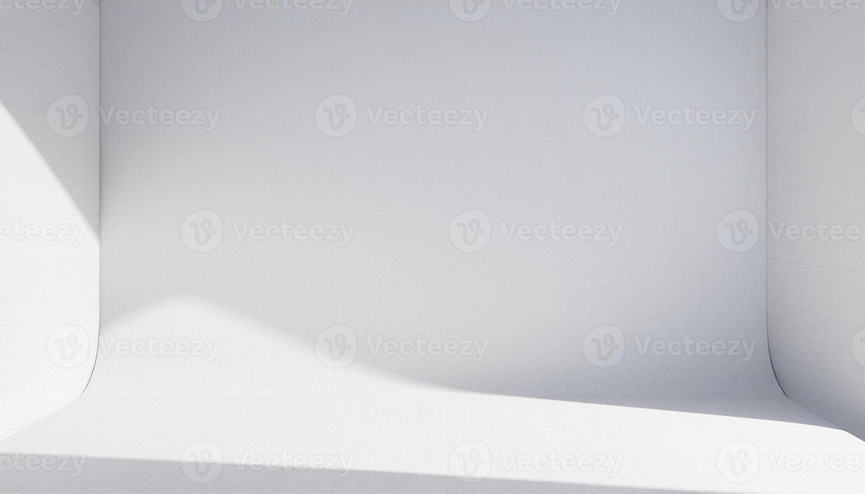 White room with a white wall and a light photo