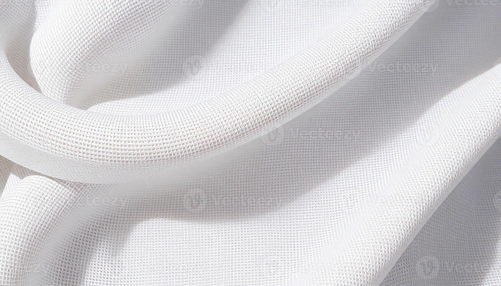 Elegant White Fabric Drapes with Natural Flow photo