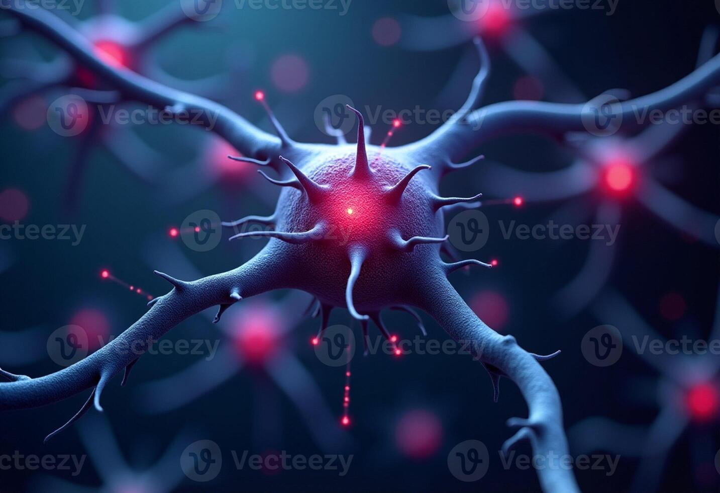 Brain Cell Connection Background with Sci-Fi Feel photo