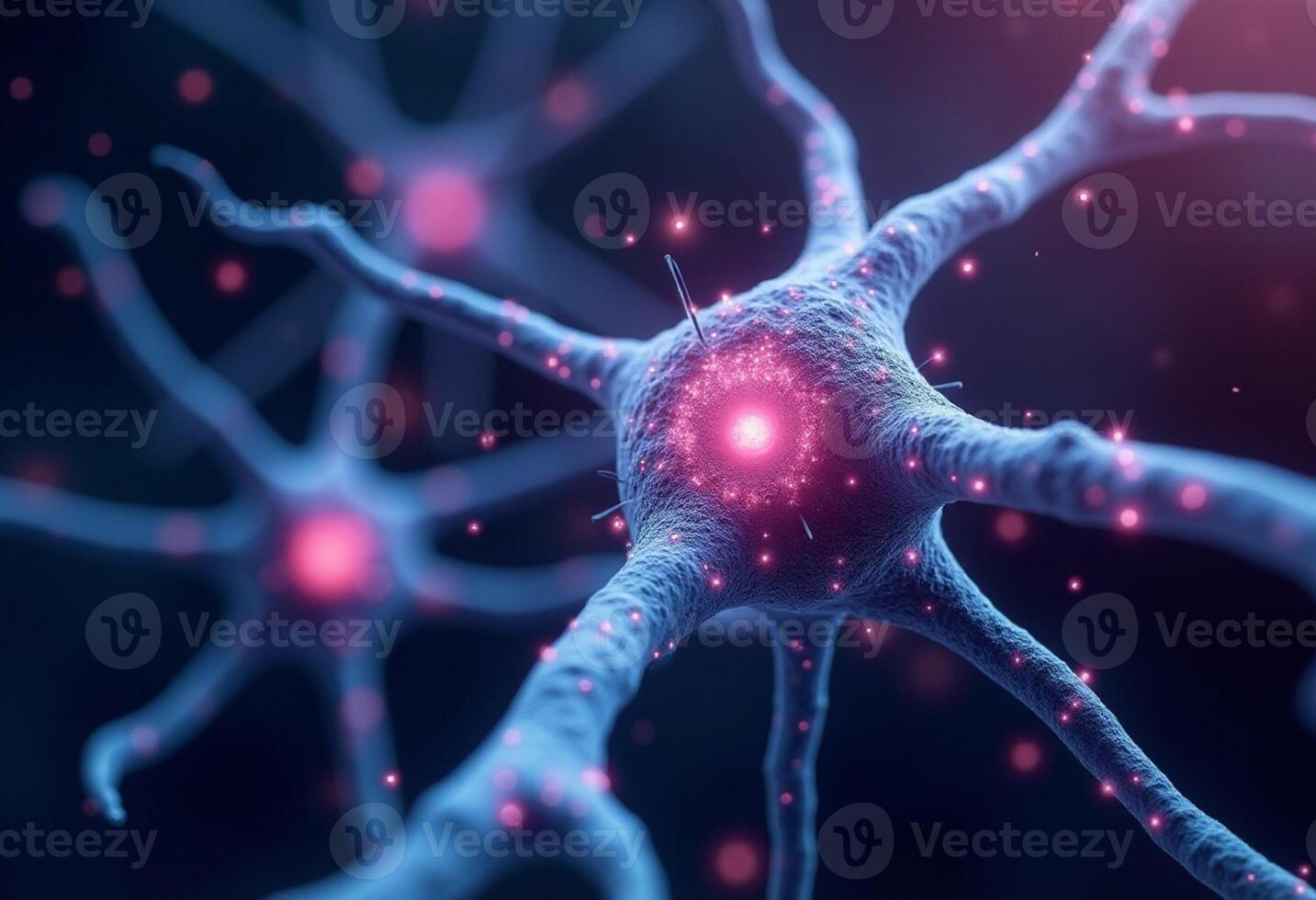 Mystical Brain Network in Fantasy Glow Style photo