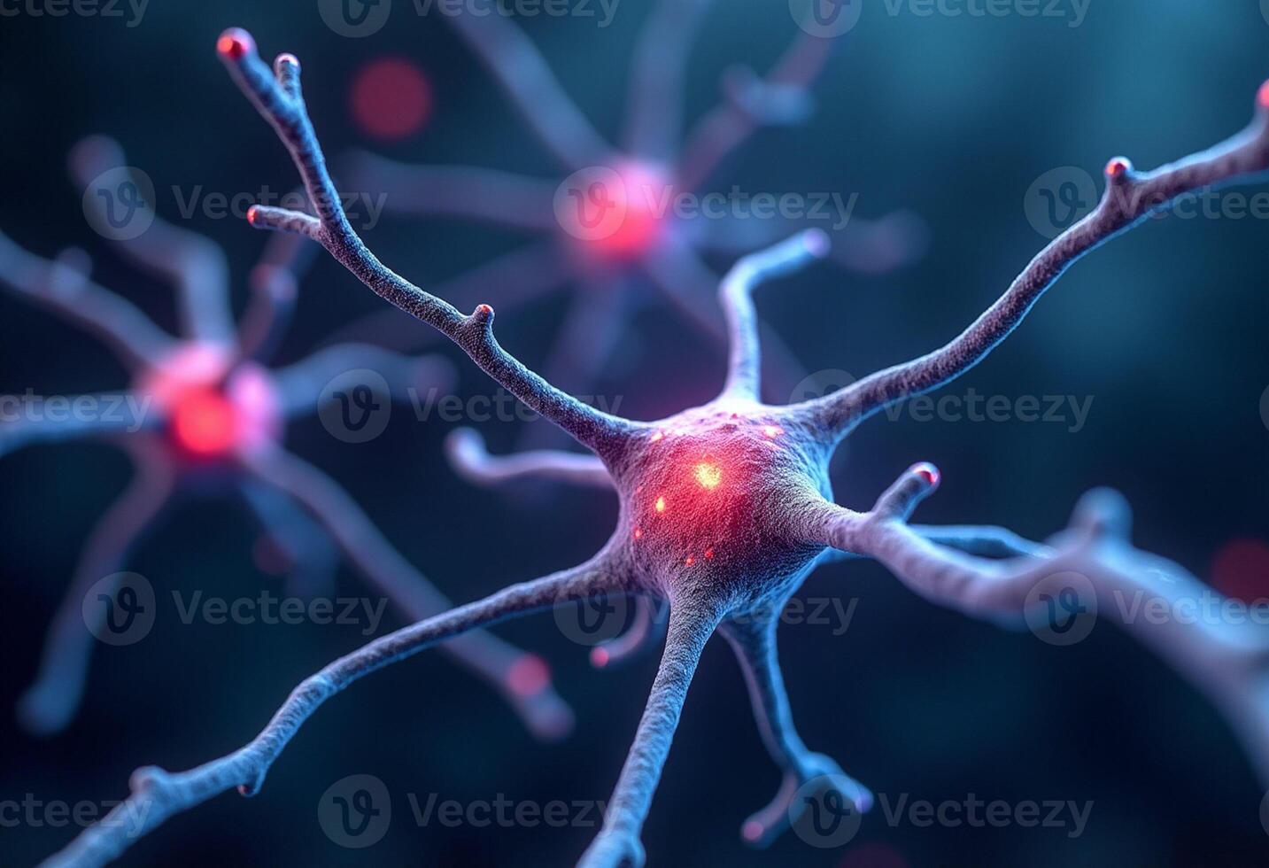 Futuristic Brain Connections with Soft Lighting photo