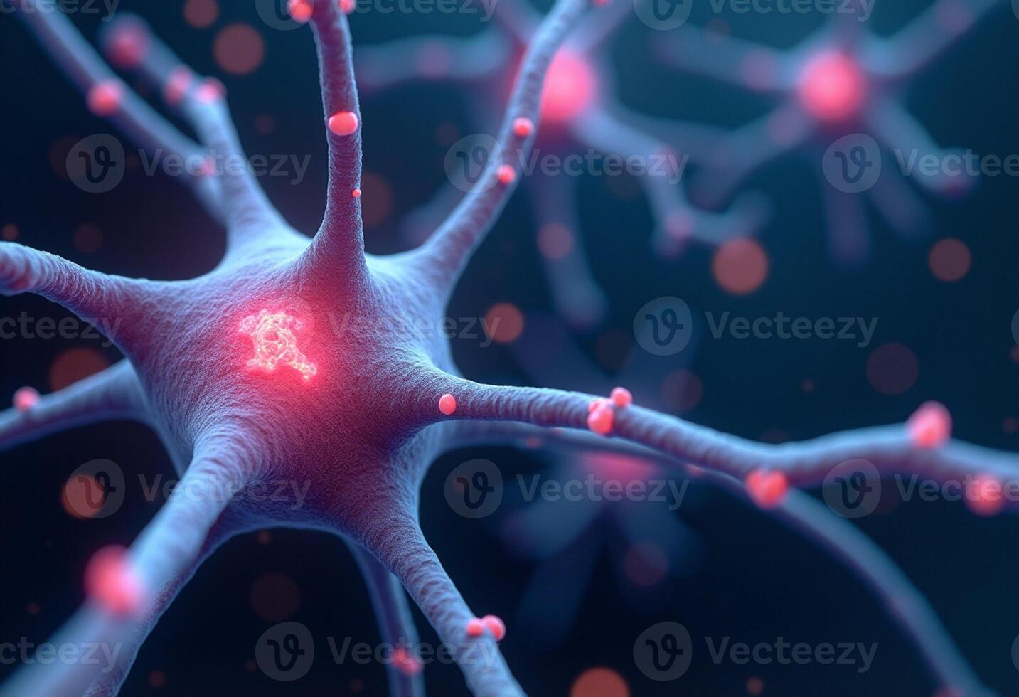 Energy Transfer in Brain Cells Visualization photo