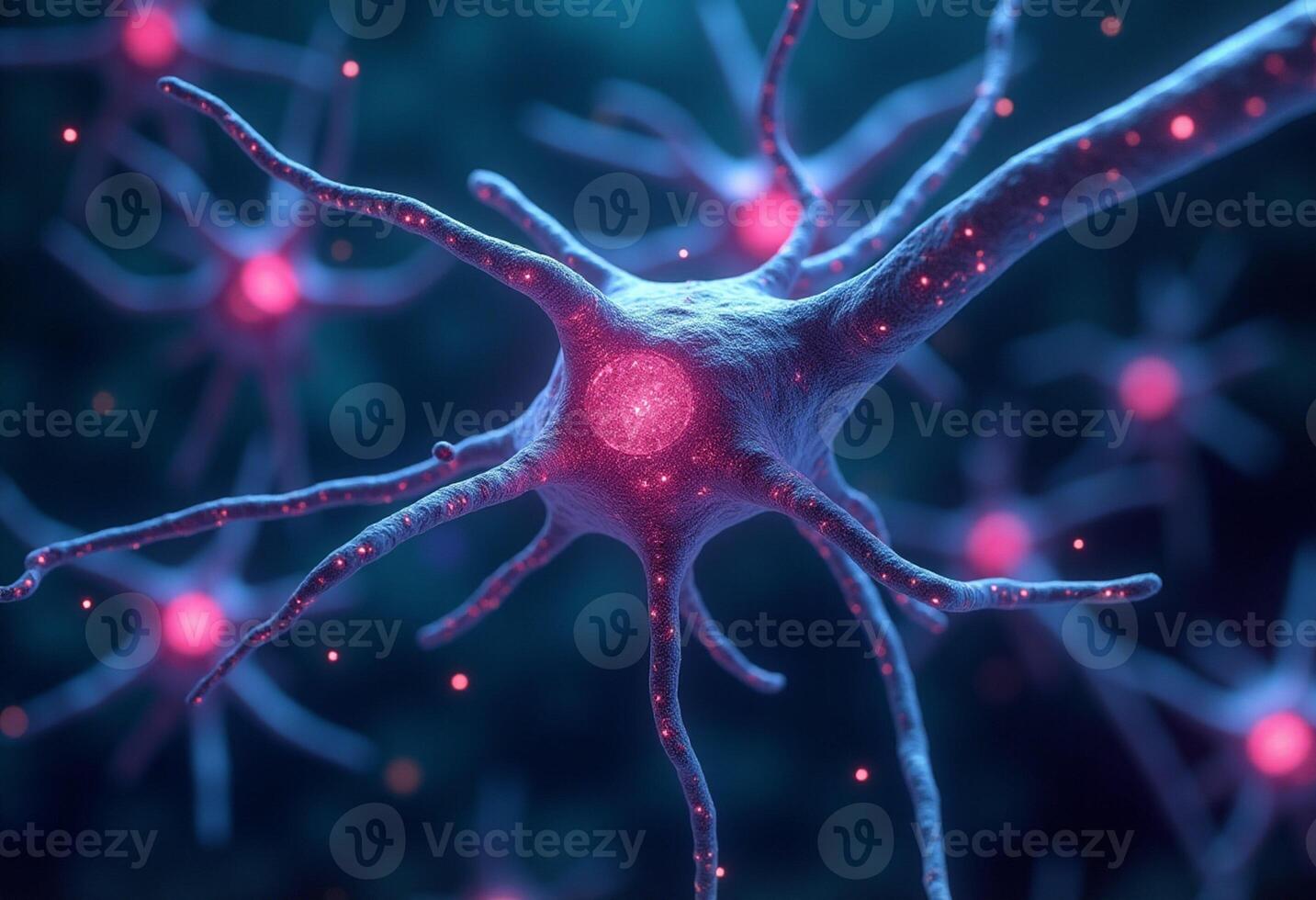 3D Neural Map of Synaptic Connections photo