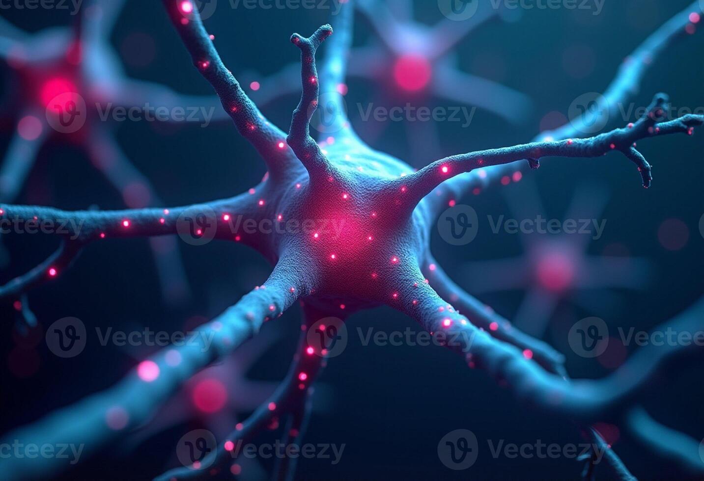 Sci-Fi Neural Pathways in Soft Focus Rendering photo