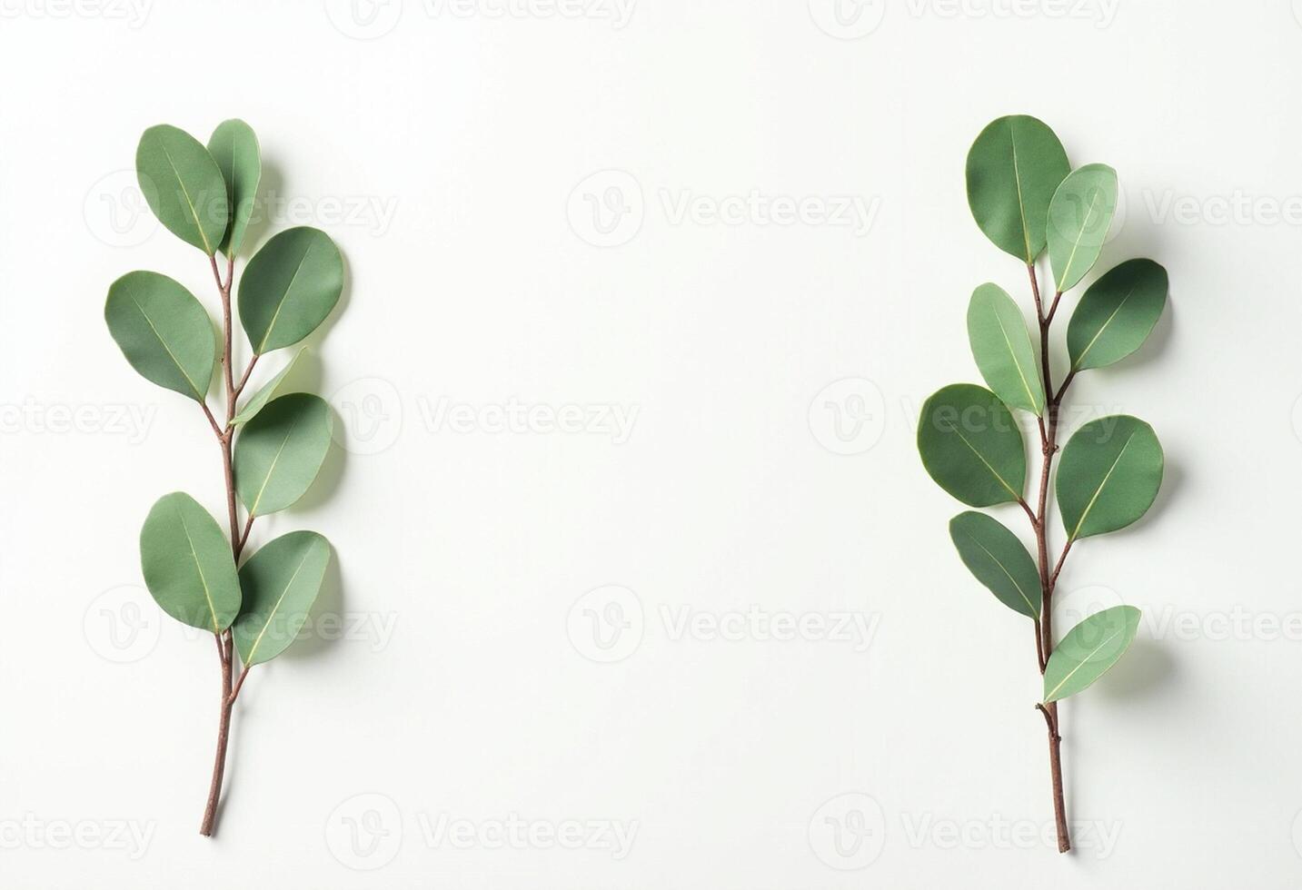 Fresh Green Twigs with Shadow Detail photo