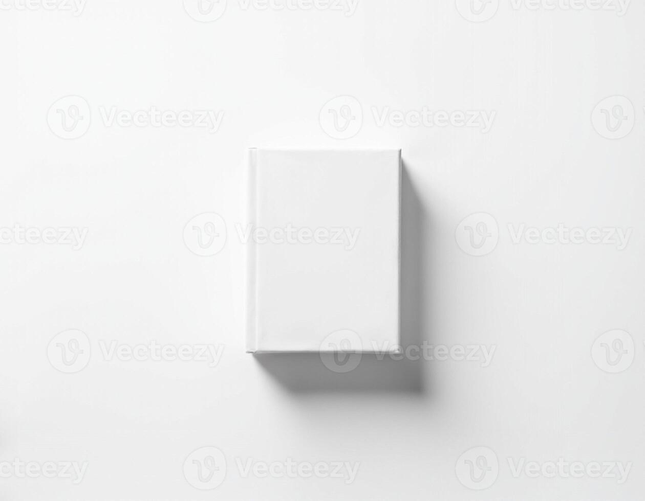 Blank book on white background photo