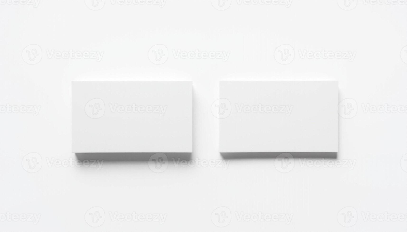 Two blank white squares on a white surface photo