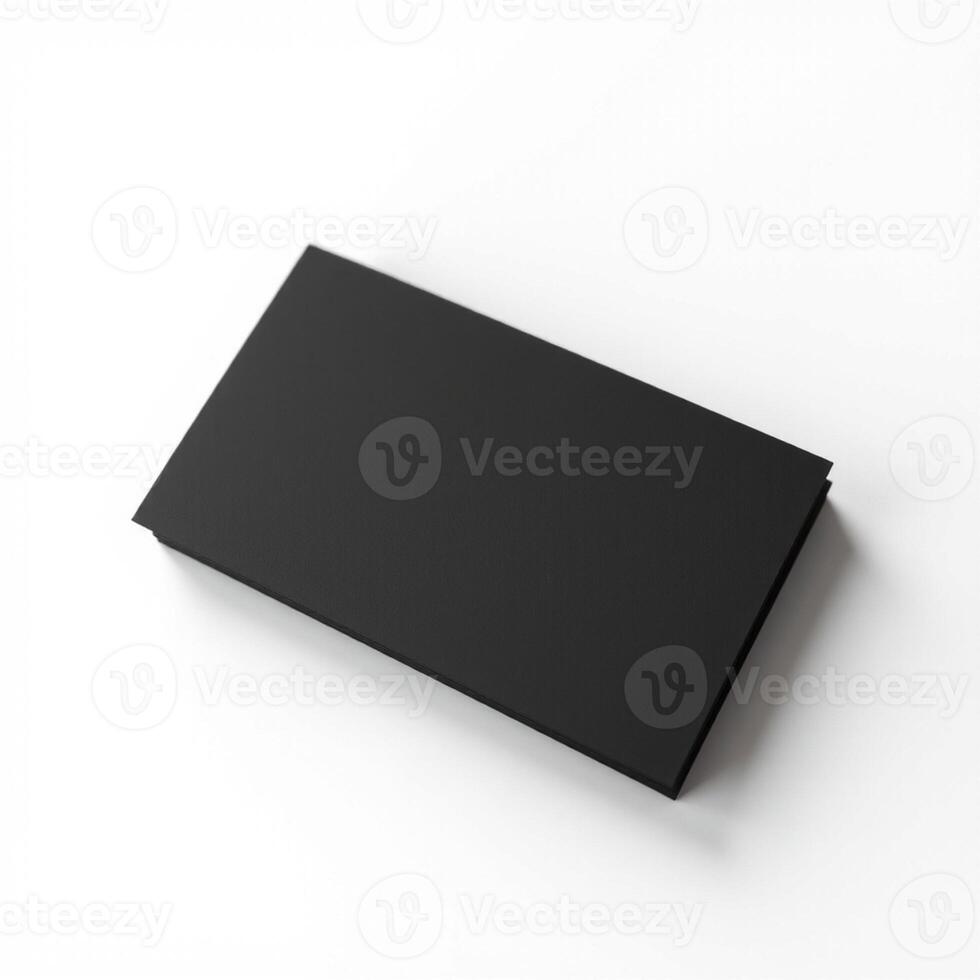 Black blank box on white background 3d render photo