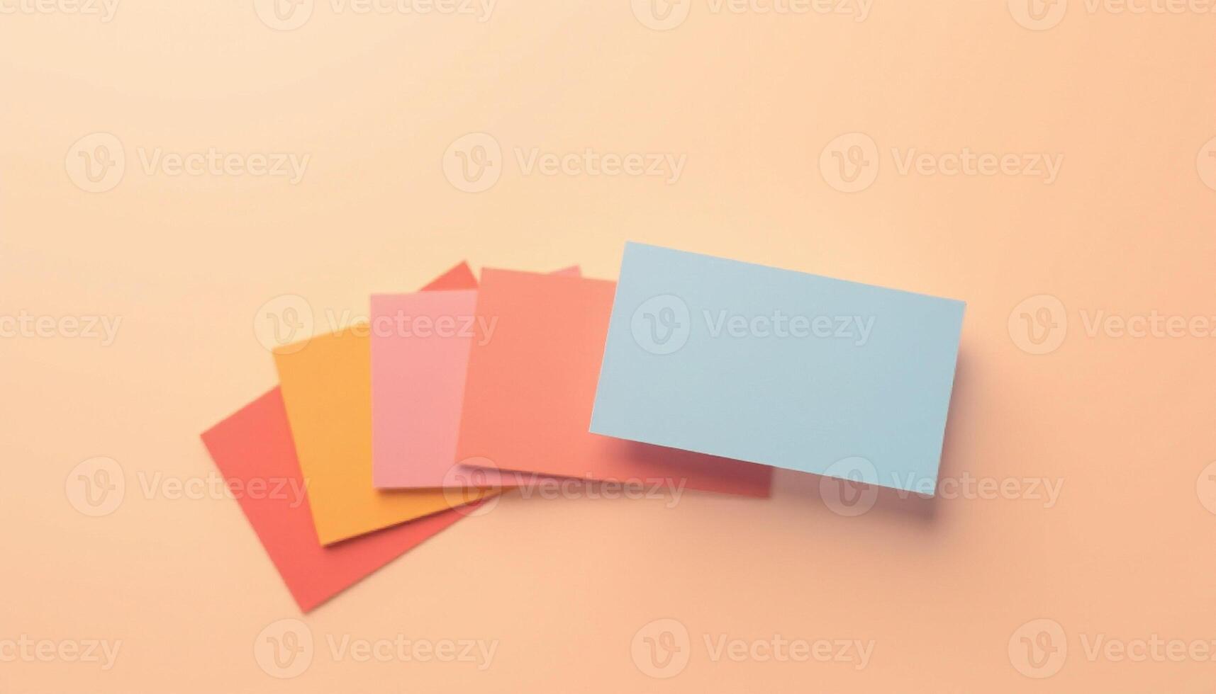 Colorful post-it notes on a peach background photo