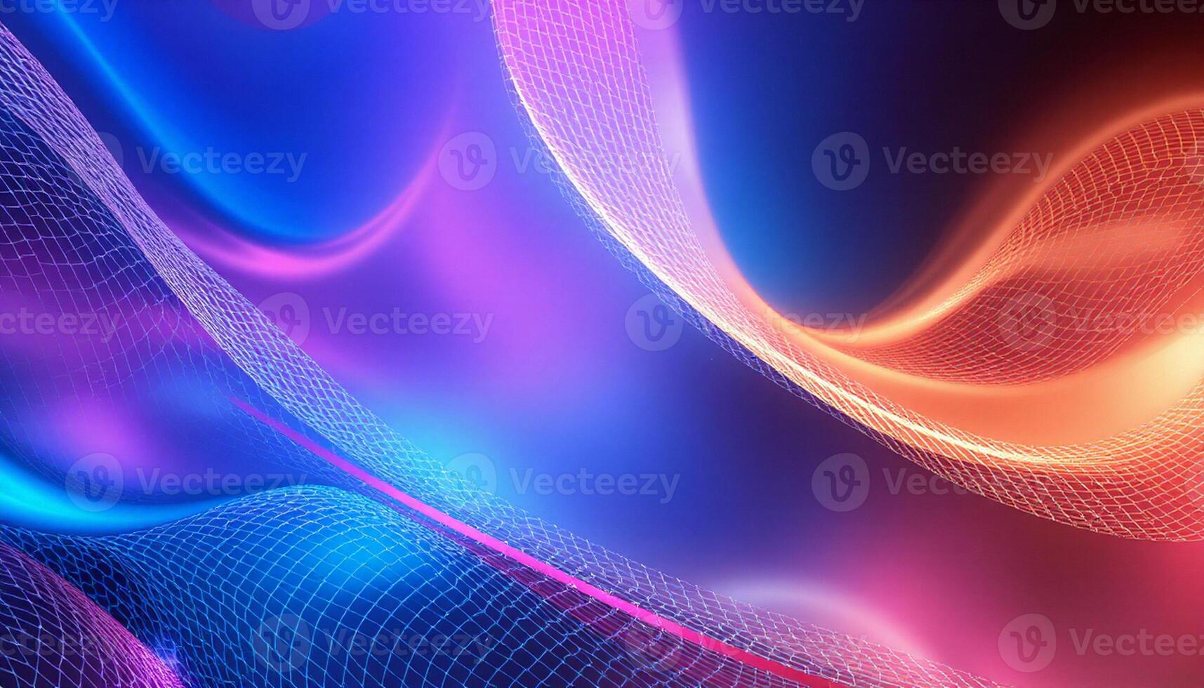 Abstract background with colorful lines and waves photo