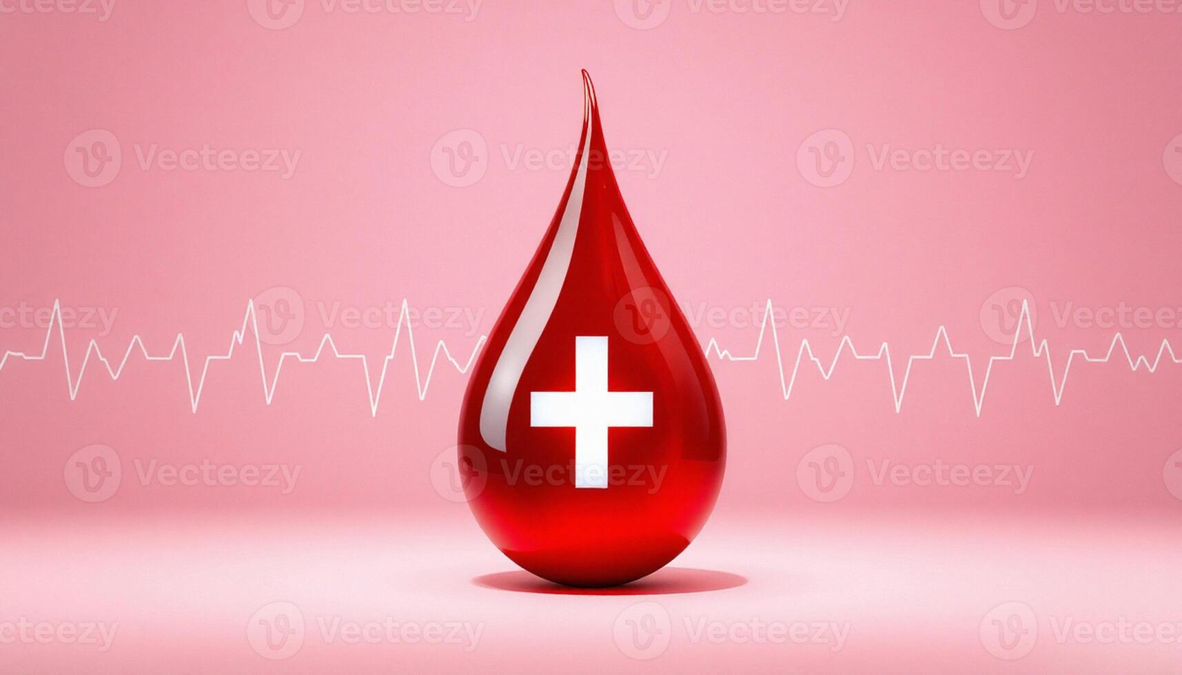 Blood drop with a cross on it photo