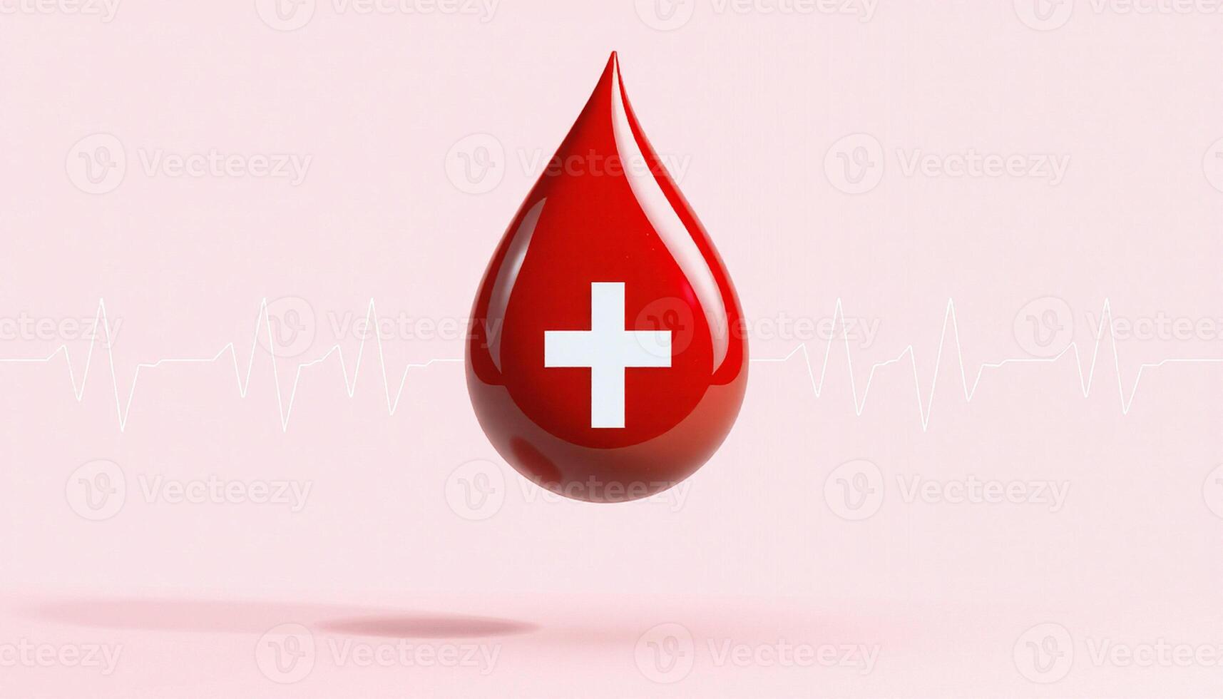 A blood drop with a swiss flag on it photo