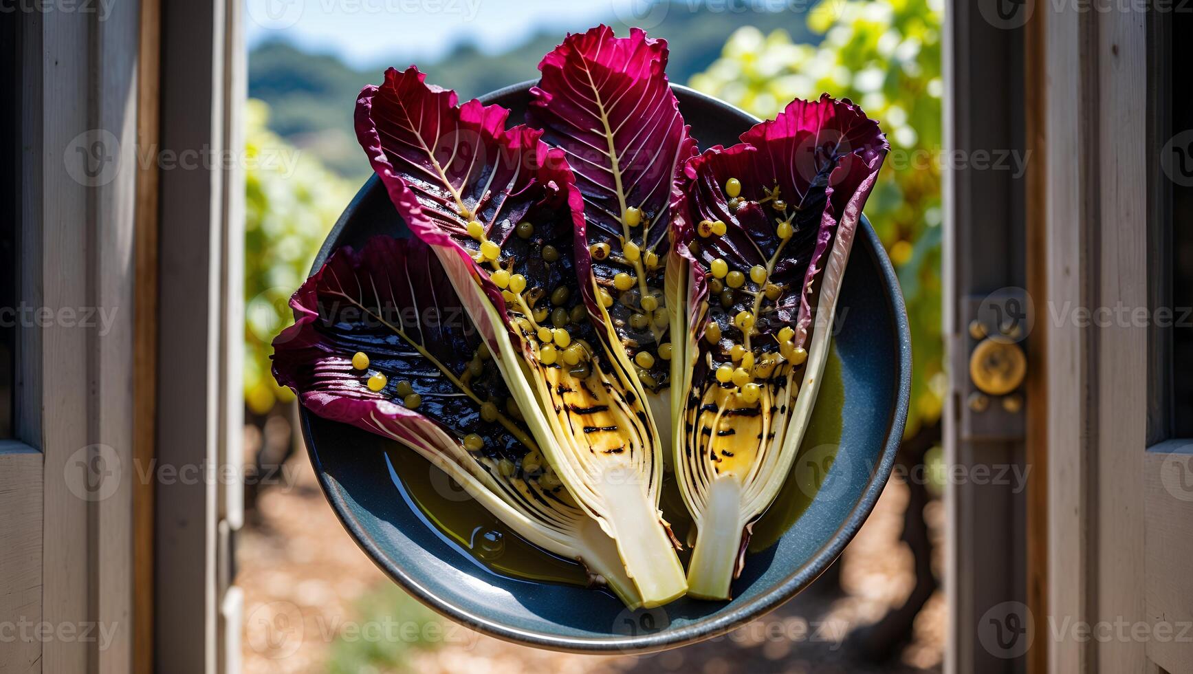 Radicchio Salad with Passion Fruit and Olive Oil Through Open Door photo