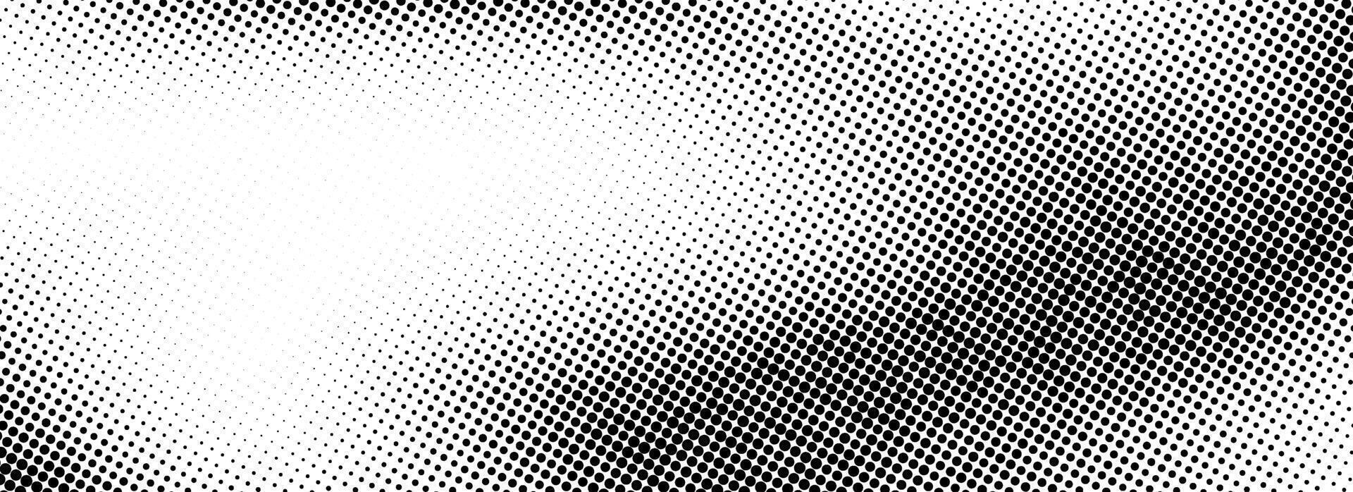 Grunge halftone gradient texture. Black weathered grit noise background. Fading gritty sand wallpaper. Retro pixelated backdrop. Anime or manga style comic overlay. Textured template surface vector