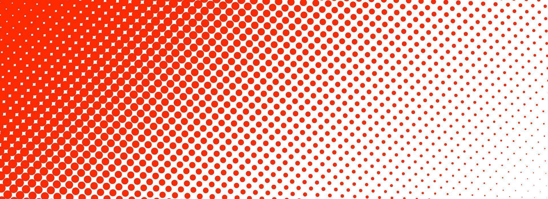 Bright red halftone corner gradient texture. Fading cartoon polka dot background. Dotted tilted gradation pattern. Fading comic pop art overlay backdrop. Slant frame halfton patern effect wallpaper vector