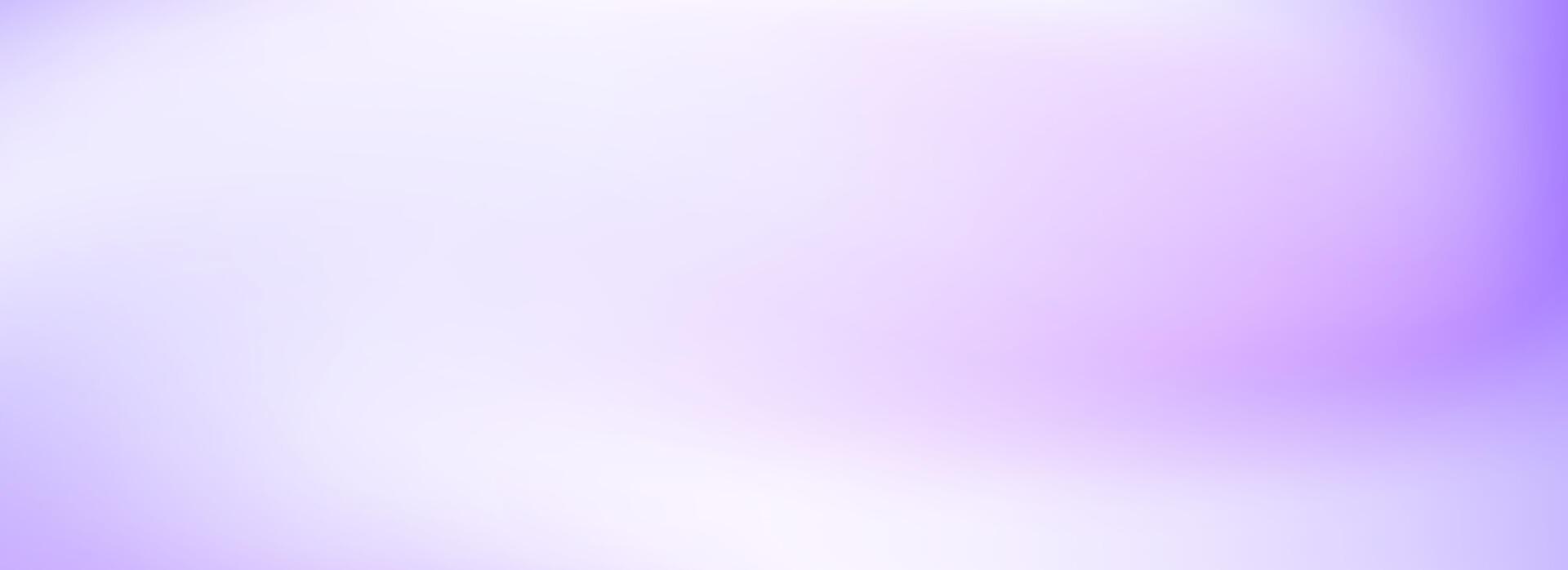Soft smooth lavender gradient background. Abstract light violet satin wallpaper. Pastel lilac color backdrop for banner, flyer, presentation, advertising. Subtle blurred purple liquid cover vector