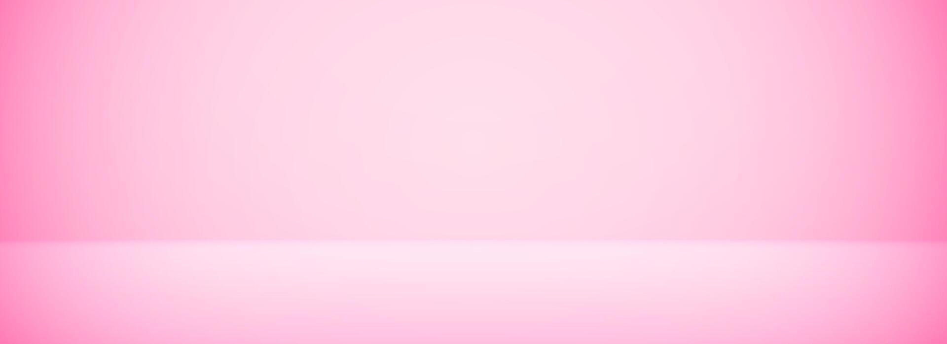 Pink gradient studio room design. Light rose podium concept wallpaper. Wall and floor surface backdrop for presentation, mockup template, product showcase. Empty platform display backdrop. vector