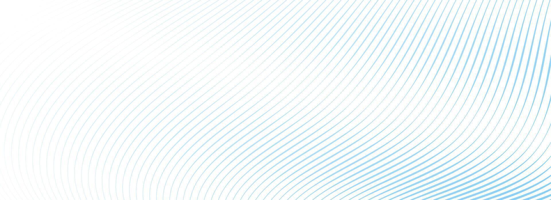 Abstract wave line background. Blue dynamic striped texture. Warped and curved lines wallpaper for tech design template, presentation, brochure, leaflet, booklet. Airy backdrop vector