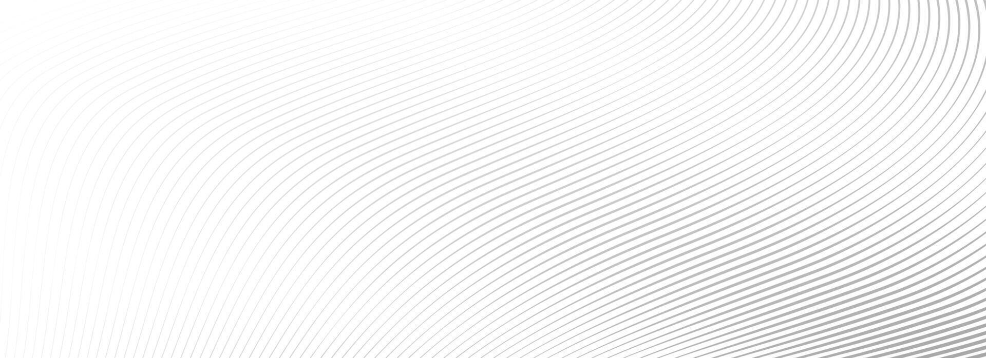 Abstract grey wave line background. Light gray dynamic striped texture. Warped and curved lines wallpaper for tech design template, presentation, brochure, leaflet, booklet. Airy backdrop vector
