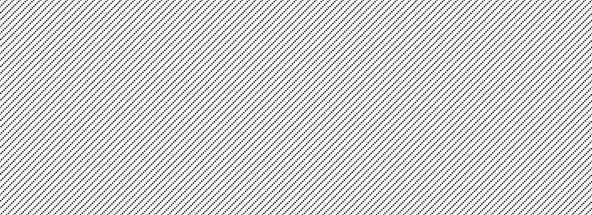 Seamless thin slash dotted line pattern. Repeated dash diagonal lines background. Black and white dot linear wallpaper. Abstract slanted stripe backdrop. Repeating oblique strip texture. vector