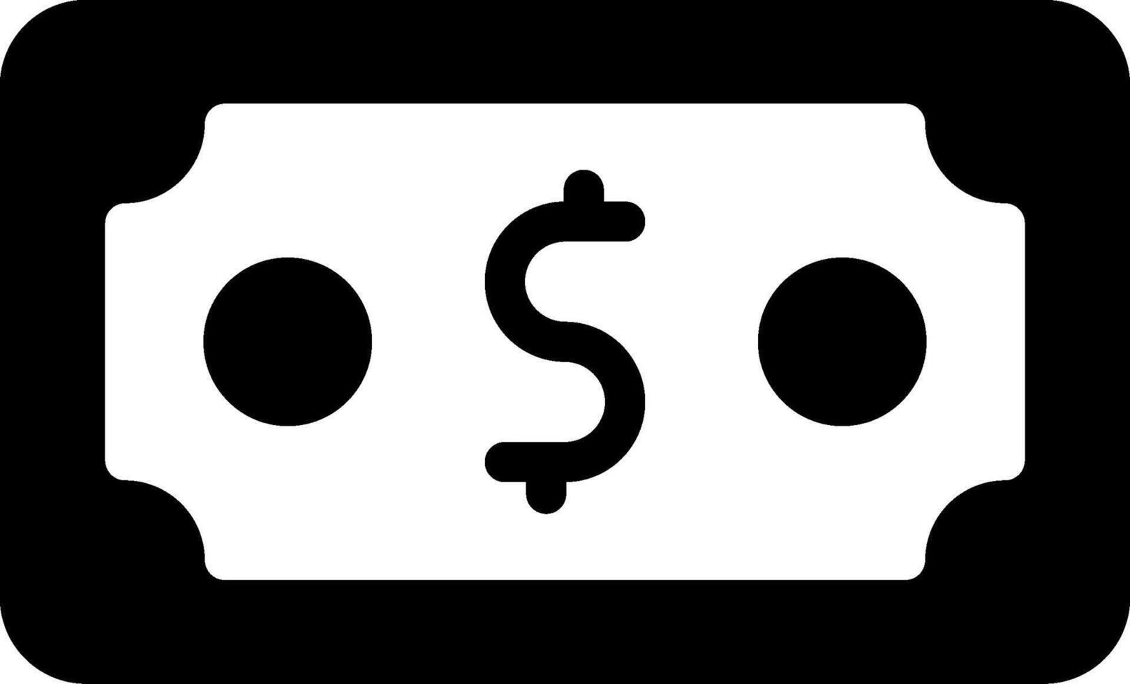 Money Modern Black Icon vector