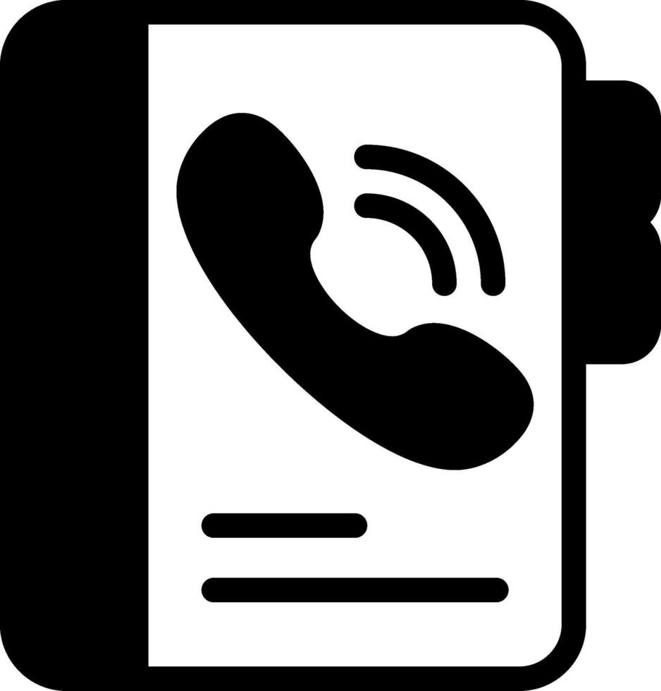 Contacts Book Modern Solid Black Icon vector