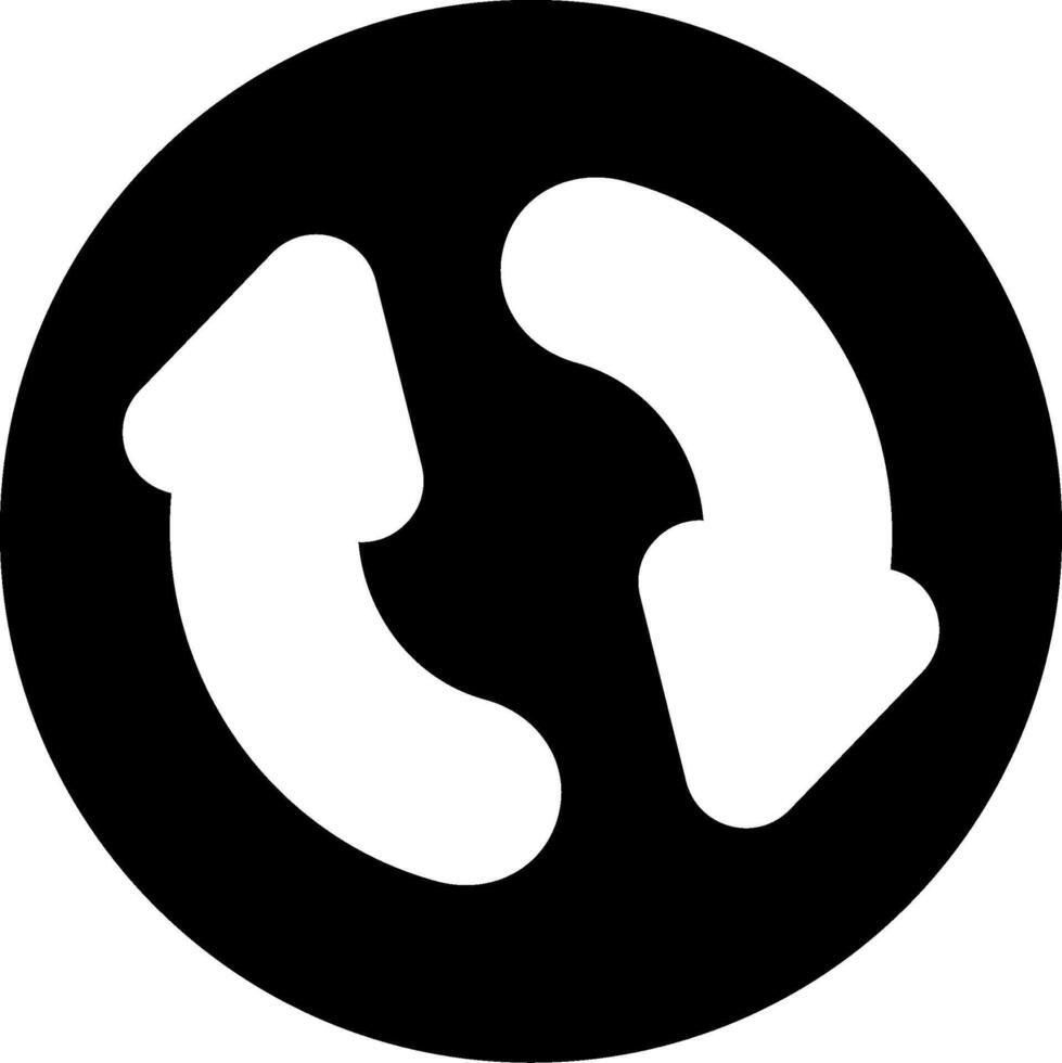 Refresh Modern Semi Solid Black Icon vector