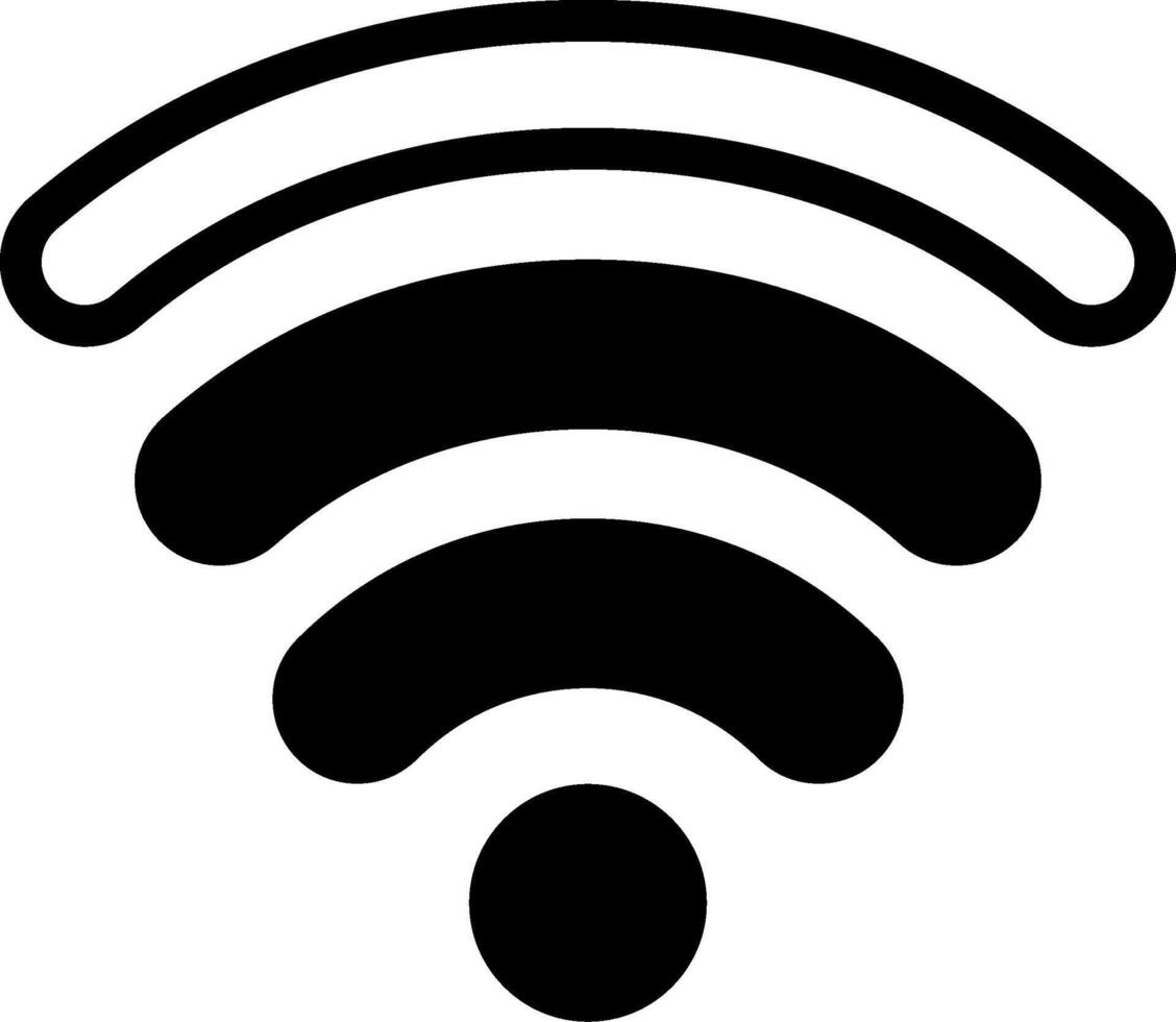 WIFI Modern Black Style Icon vector