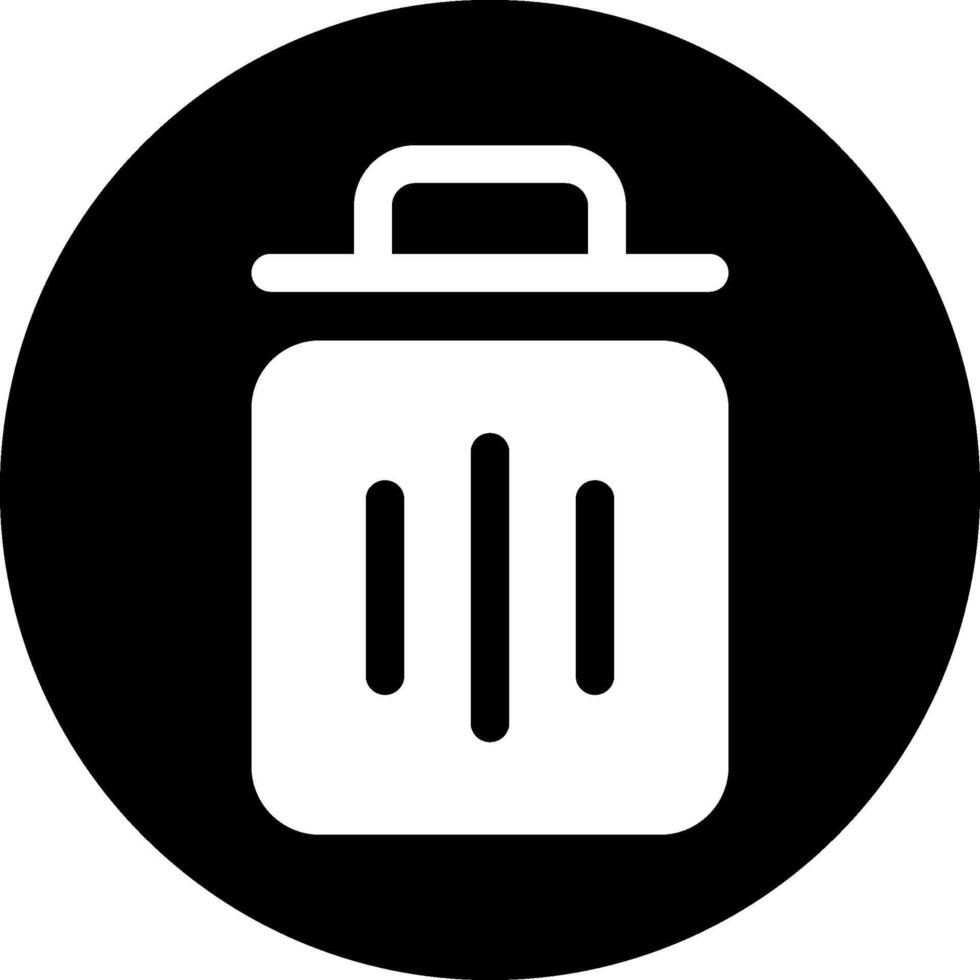 Cycle Bin Modern Semi Solid Black Icon vector