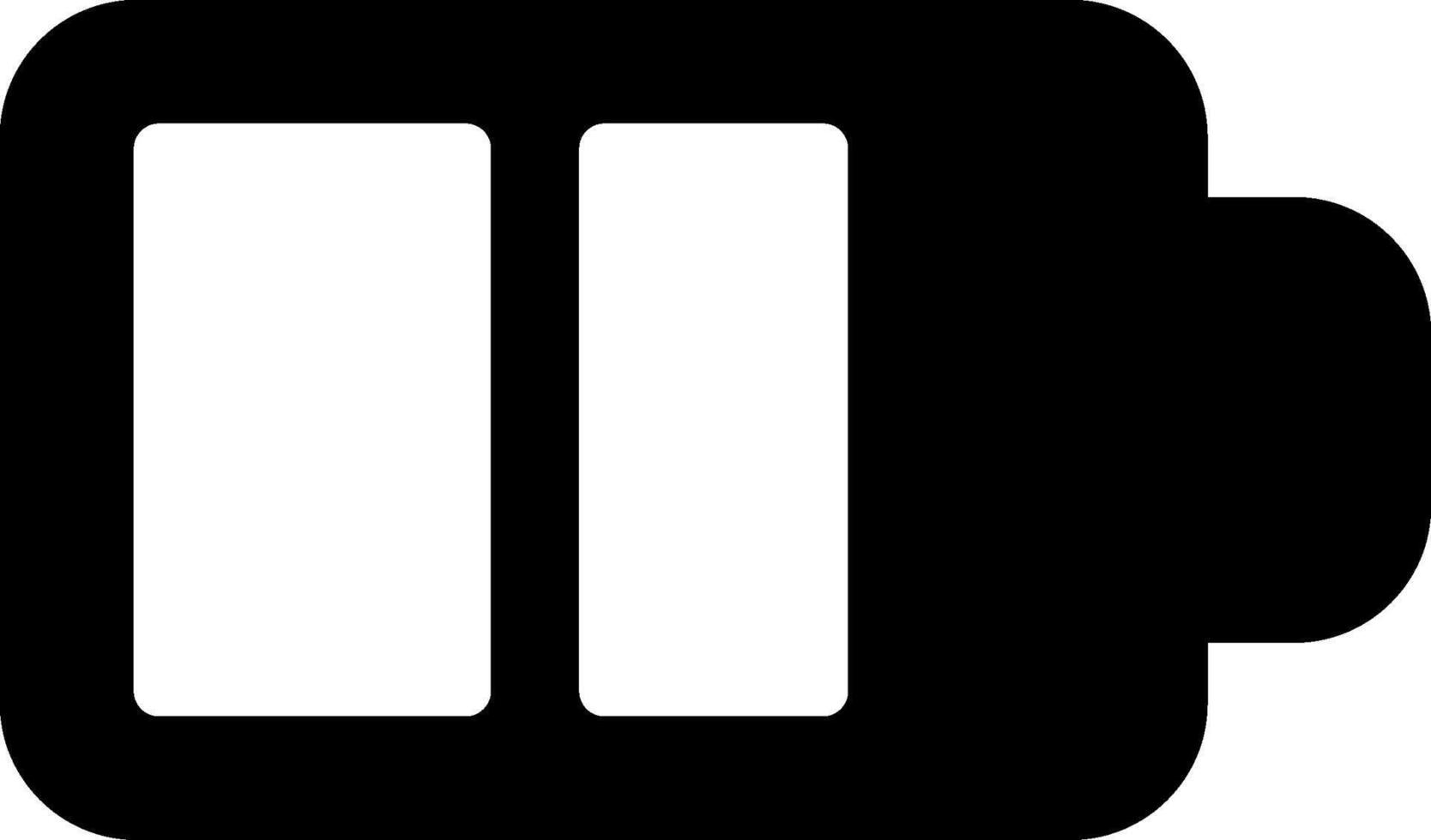 Battery Modern Solid Black Icon vector