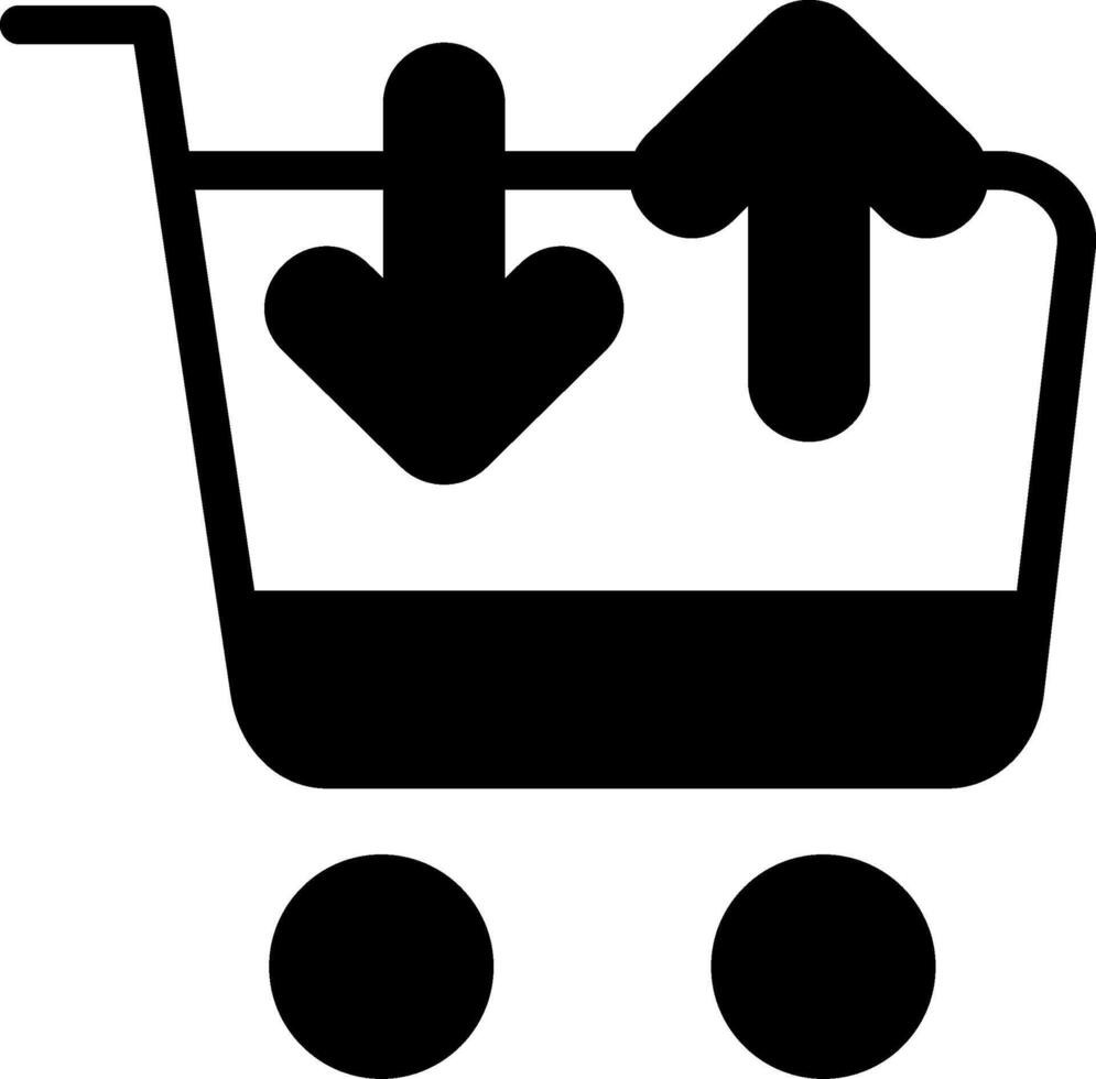 Cross Selling Black and White Icon vector