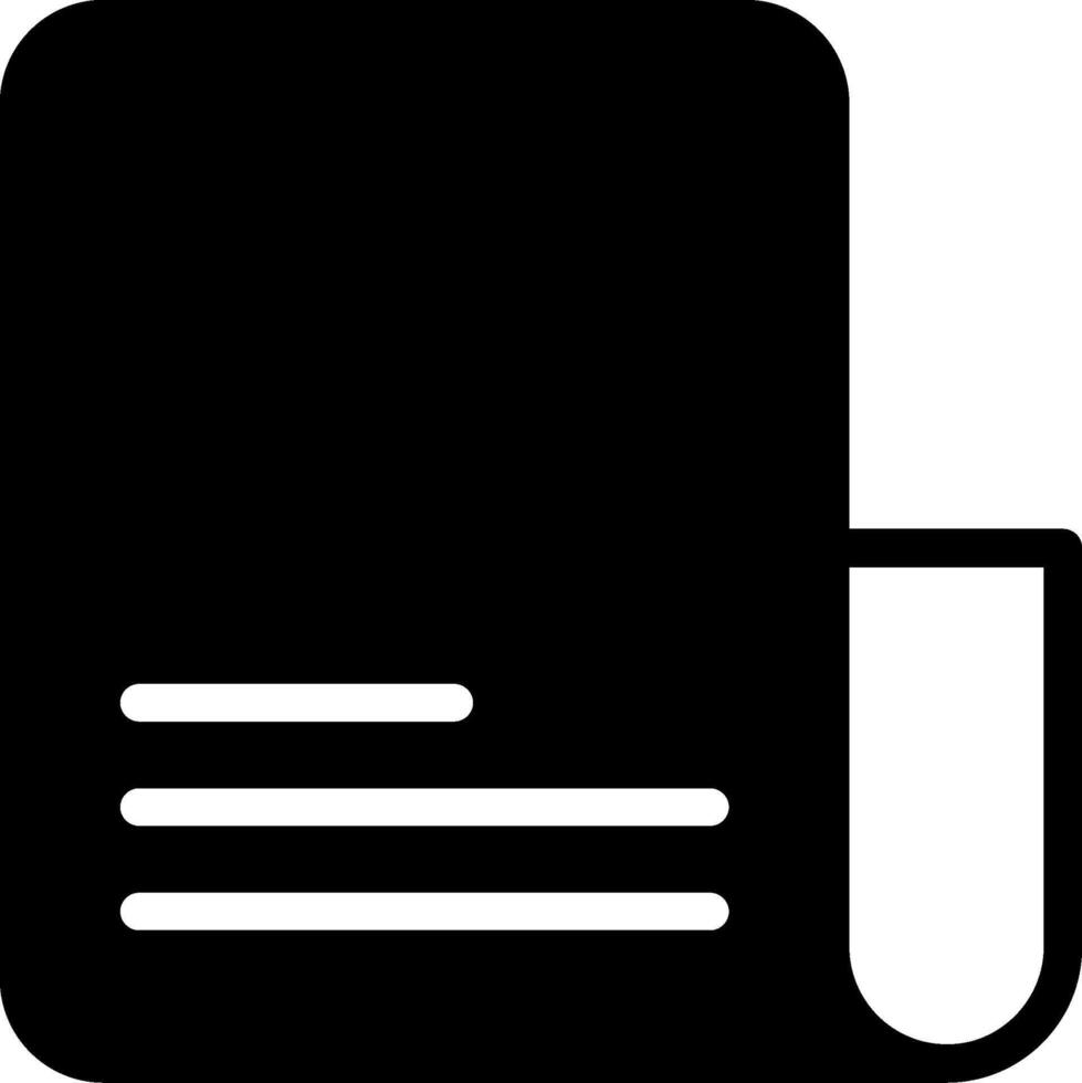 Newspaper Modern Solid Black Icon vector