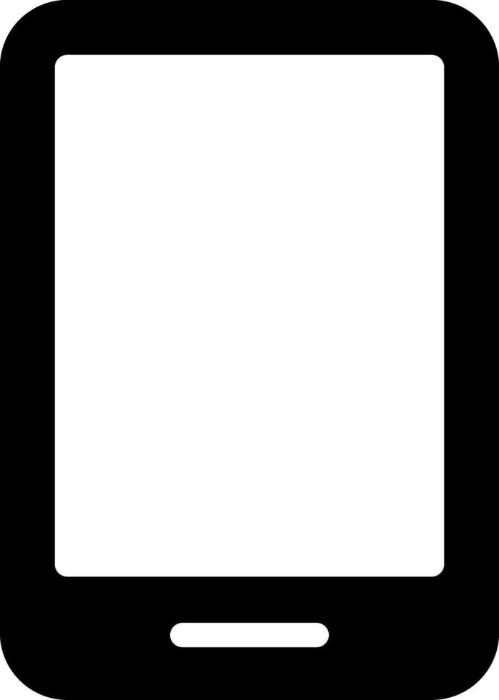 Mobile Modern Solid Black Icon vector