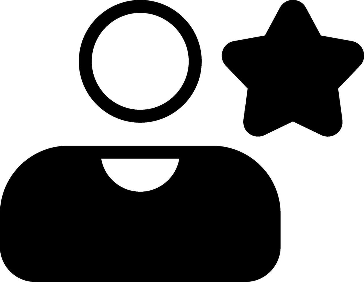 Favorite Contact Modern Solid Black Icon vector