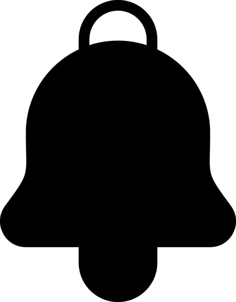 Notification Bell Modern Semi Solid Black Icon vector