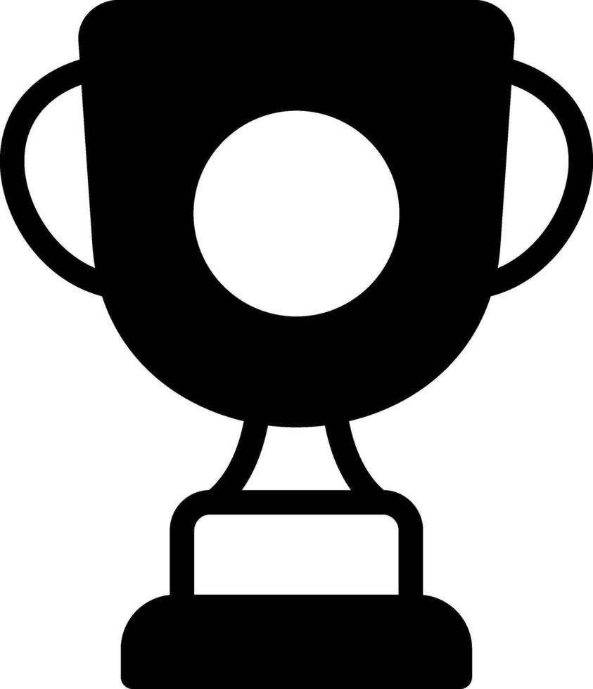Trophy Modern Solid Black Icon vector
