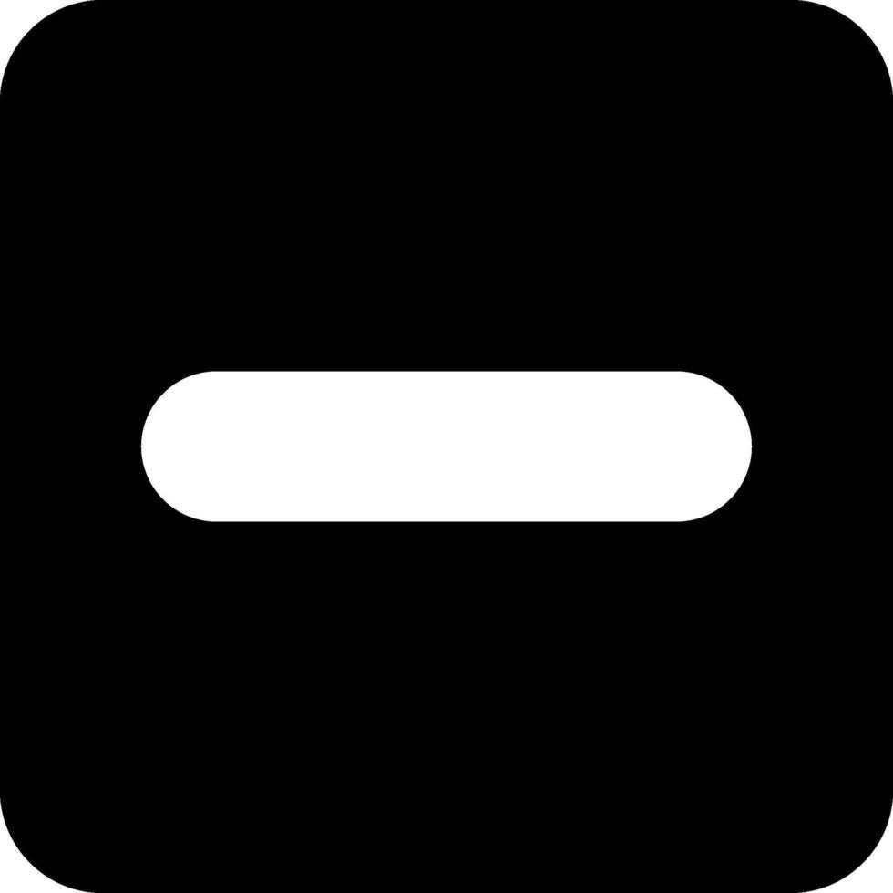 Remove Modern Solid Black Icon vector