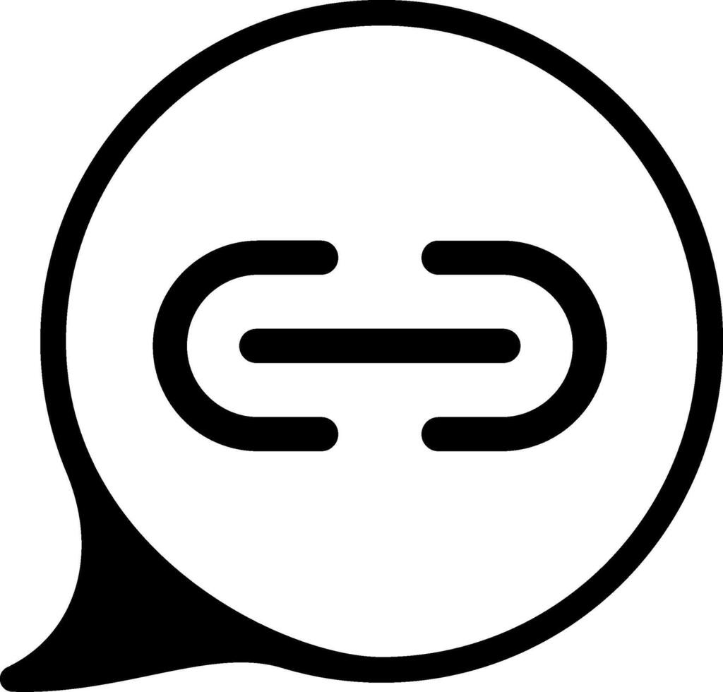 Link Solid Black Icon vector