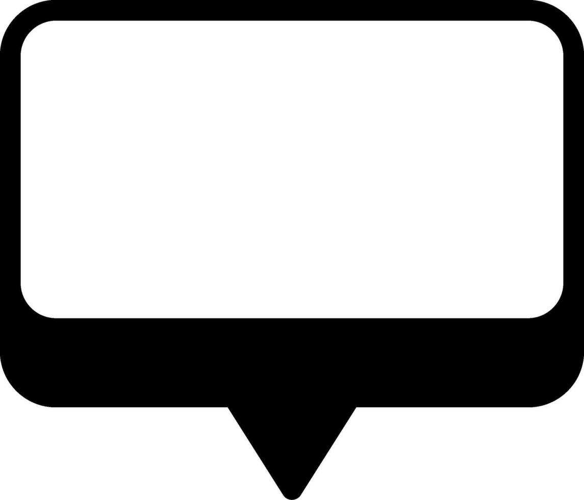 Basic Chat Solid Black Icon vector