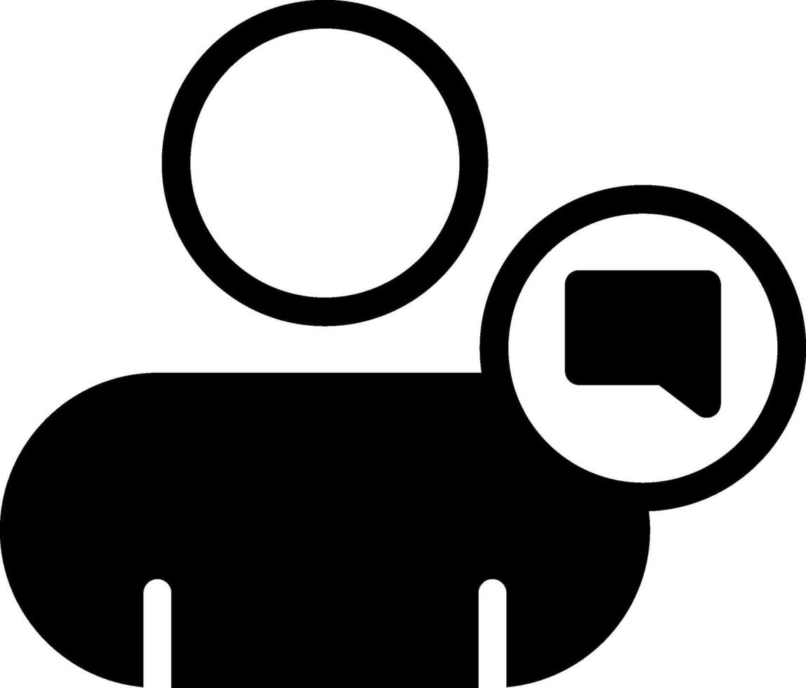 Text Contact Solid Black Icon vector