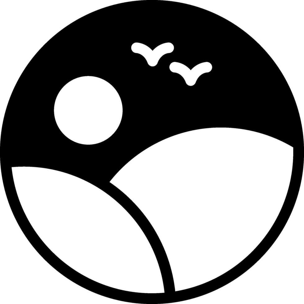 Photo Modern Semi Solid Black Icon vector
