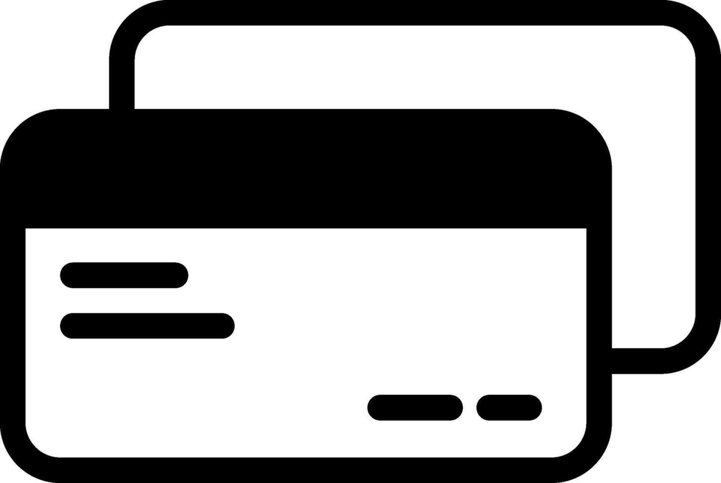 Credit Card Solid Icon vector