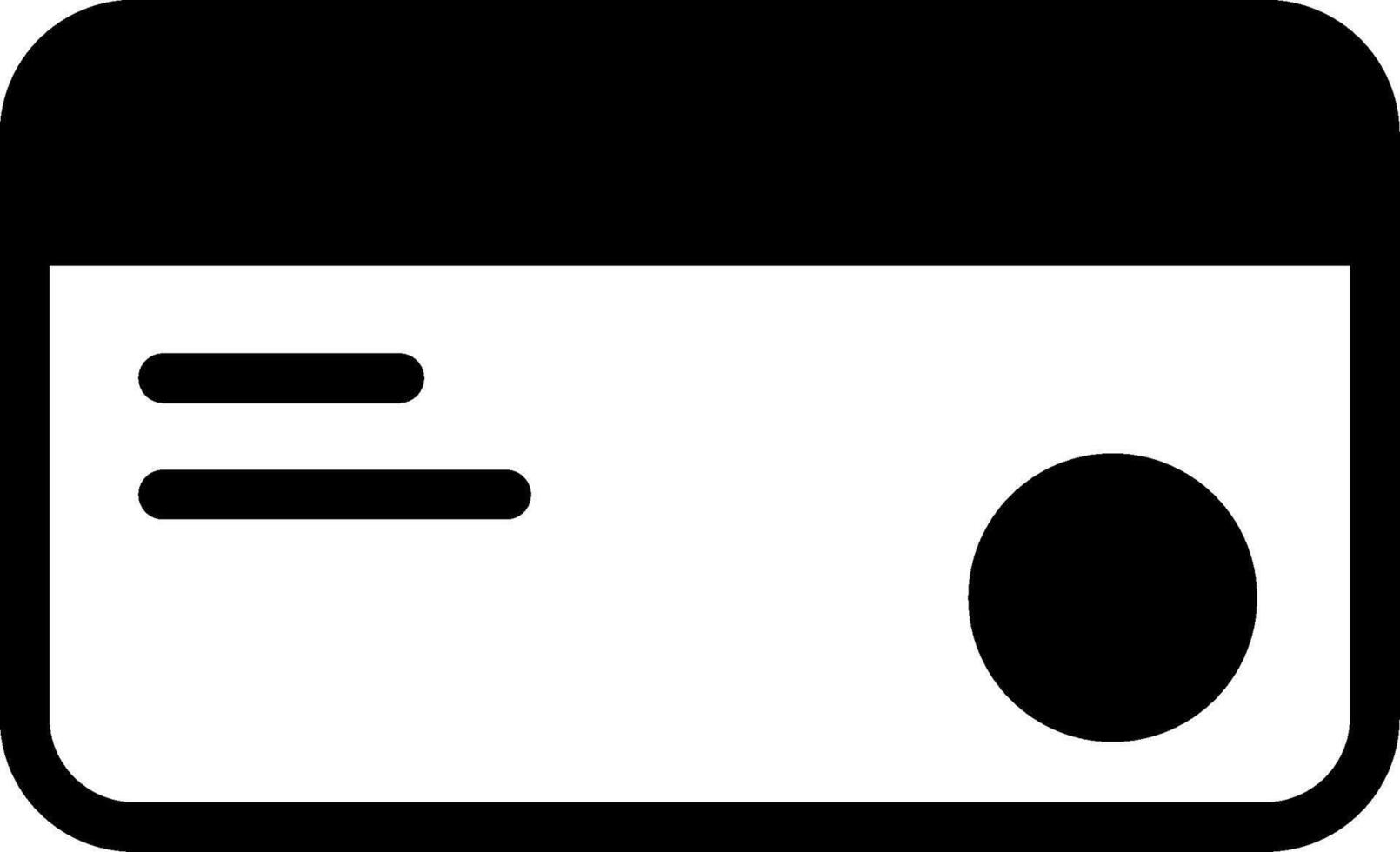 Credit Card Modern Black Icon vector
