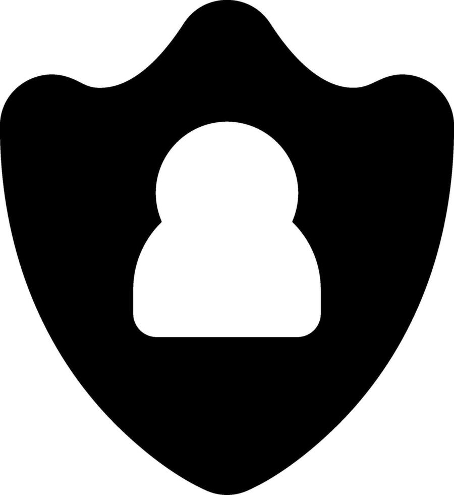 Security Shield Modern Solid Black Icon vector