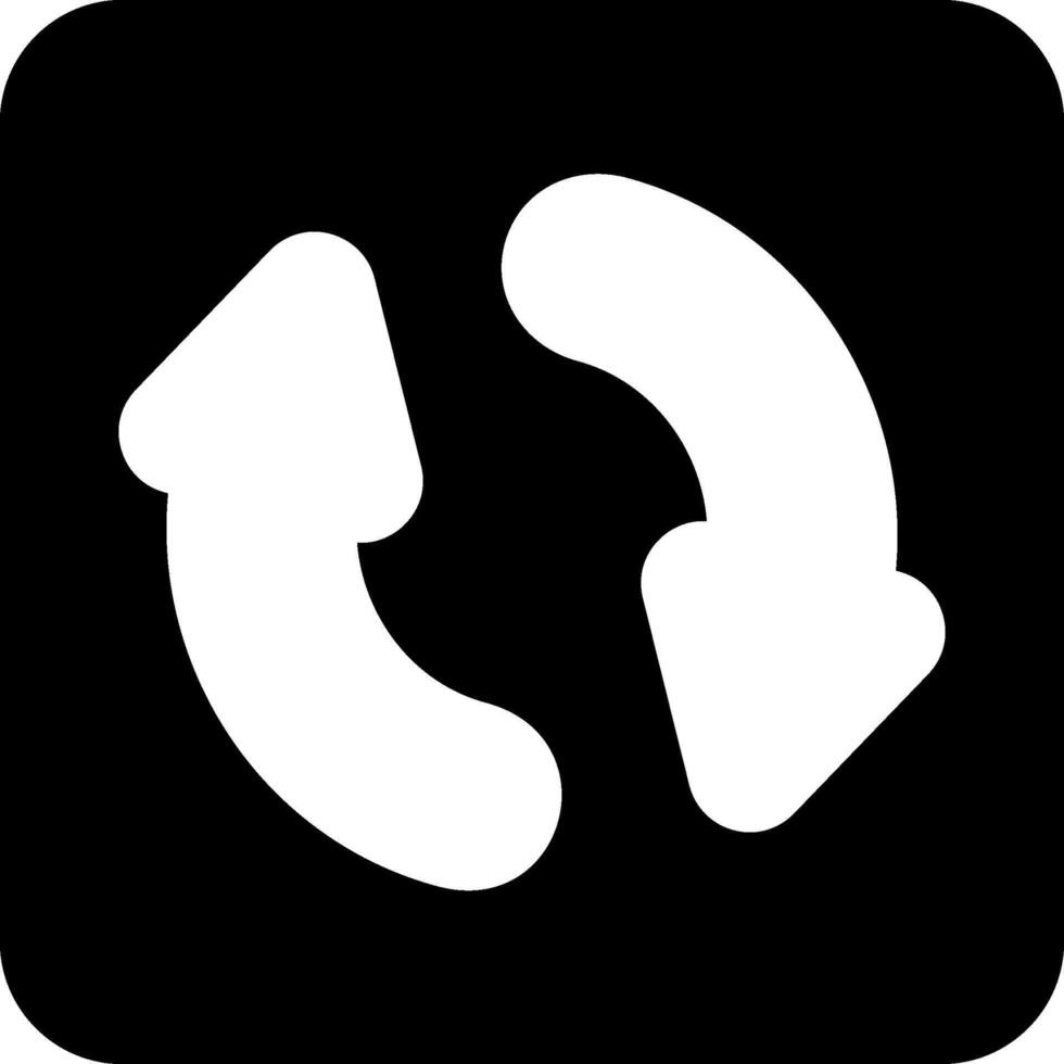 Refresh Modern Solid Black Icon vector