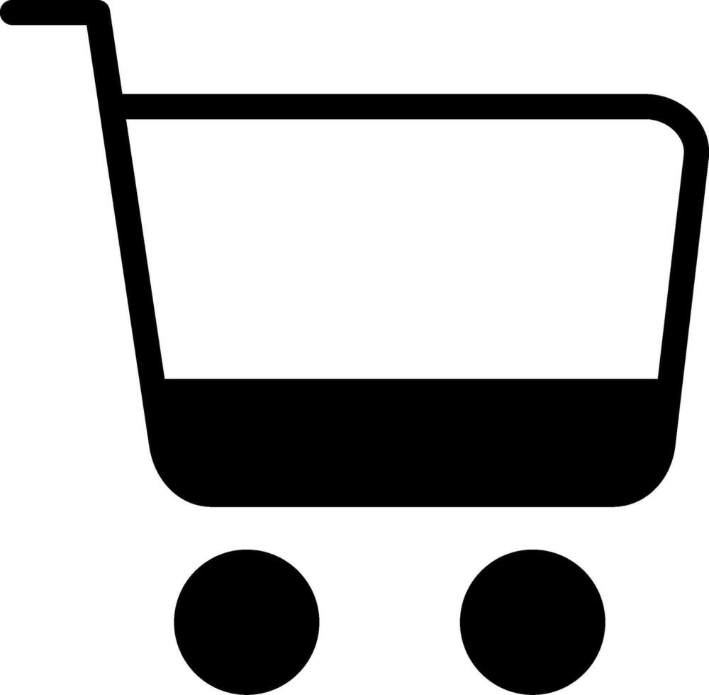 Cart Solid Black Icon vector